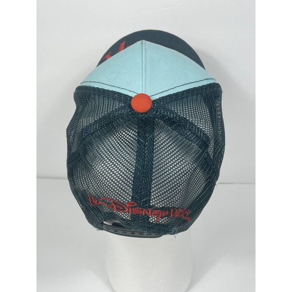 Disney Mr Toad's Auto Repair Hat Blue Adjustable Baseball Cap Adult Mesh Trucker - Picture 5 of 10